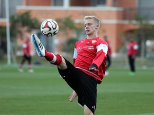 Baumgartl en los entrenamientos. Foto: kicker.de
