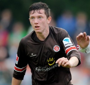 Michael Gregoritsch en su etapa con el máximo rival del Hamburgo, el St.Pauli. Imagen procedente de: mopo.de