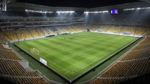 Arena Lviv, sede donde el Shakhtar disputa sus embites debido al conflicto entre Ucrania y Rusia. Imagen procedente de: thefa.com