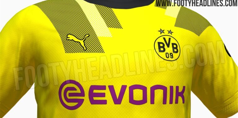 Según una filtración, esta es la nueva camiseta de Dortmund para jugar las copas. Foto: FootyHeadlines.