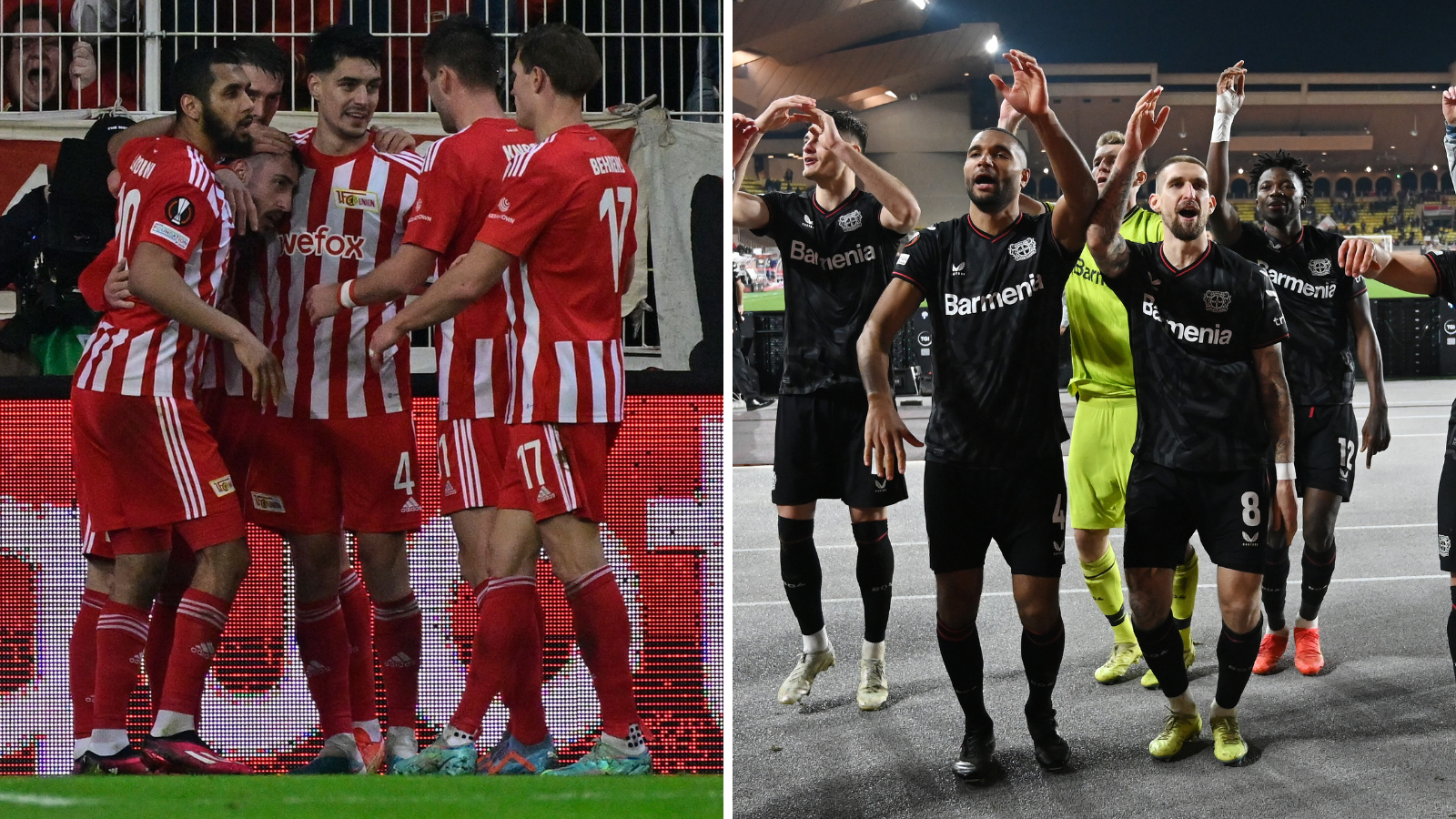 Union Berlin y Bayer Leverkusen vencieron para un pleno alemán en Europa League. Fotos: Getty Images.