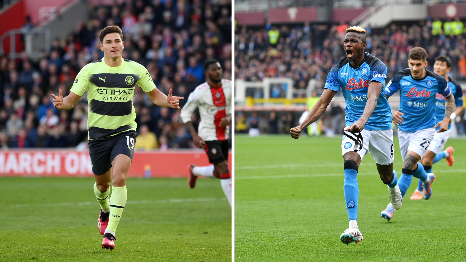 Osimhen y Álvarez, los nombres que tiene en carpeta FC Bayern München. Foto: Getty Images.