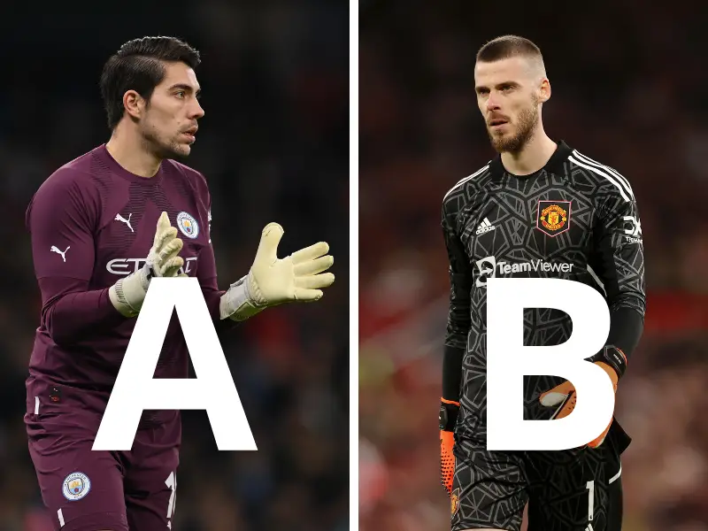 Bayern entre David De Gea y Stefan Ortega. Foto: Getty Images.