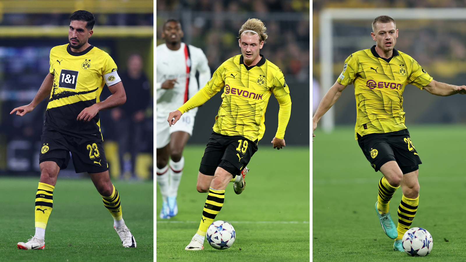 Las tres figuras que recupera Borussia Dortmund. Foto: Getty Images.