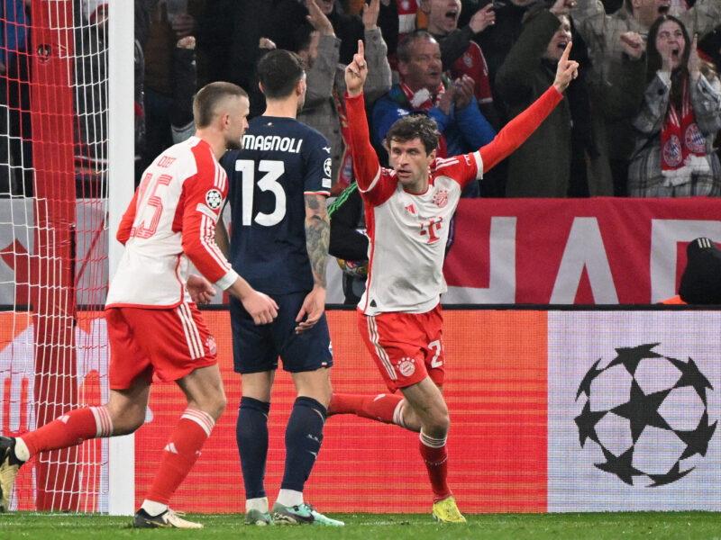 Müller y Kane lideran a Bayern a los octavos de final de Champions League. Foto: Getty Images.