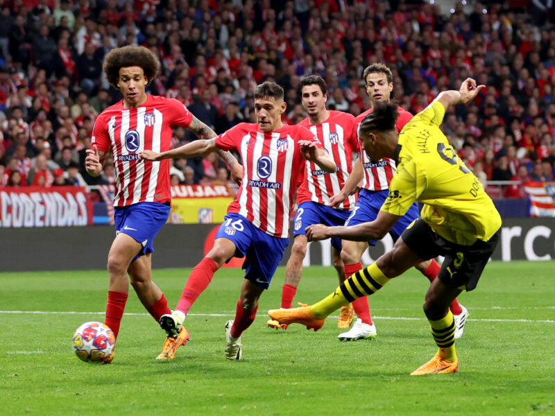 Un gol de Haller deja la eliminatoria abierta entre Borussia Dortmund y Atlético de Madrid. Foto: Getty Images