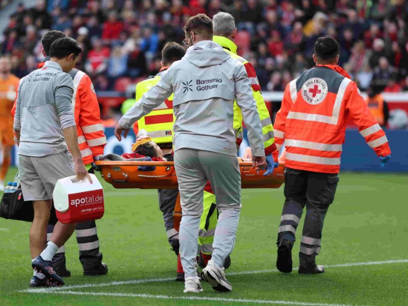 Grimaldo lesionado. Foto: Getty Images.